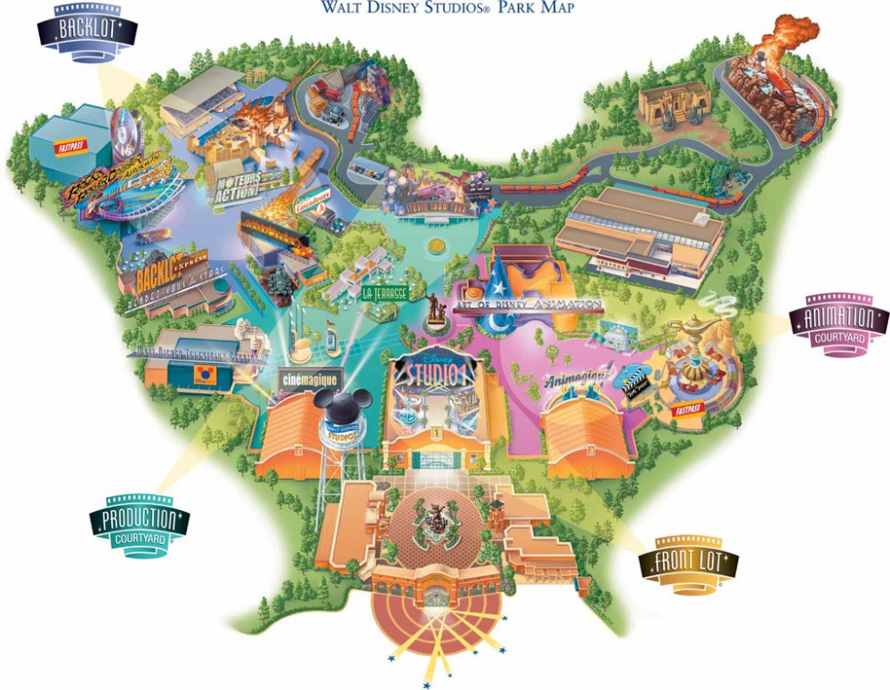 Walt Disney Studios Paris Map - Map